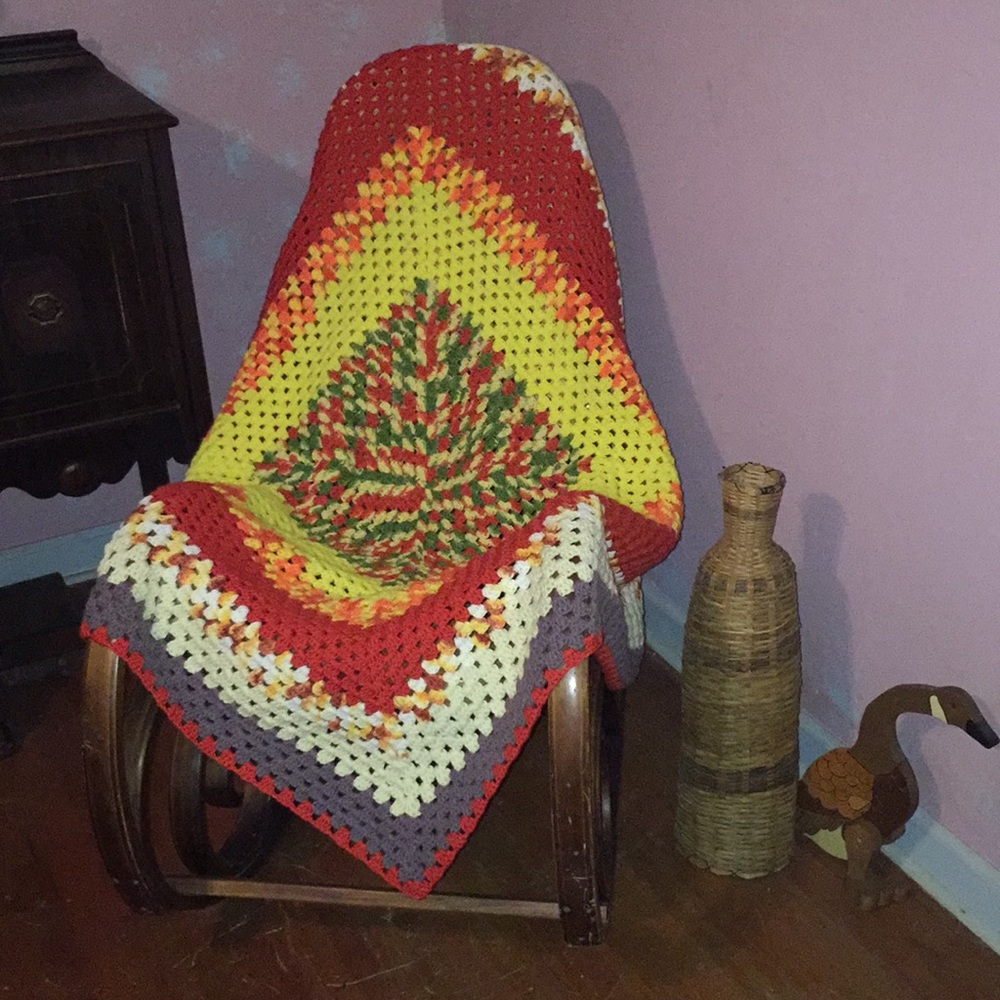 Multi-Color Granny Rectangle Throw Blanket